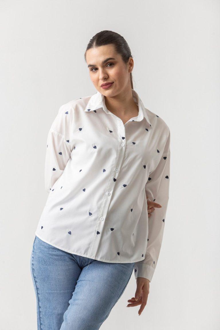 ΠΟΥΚΑΜΙΣΟ ΜΕ ΚΕΝΤΗΜΑ ΚΑΡΔΙΕΣ